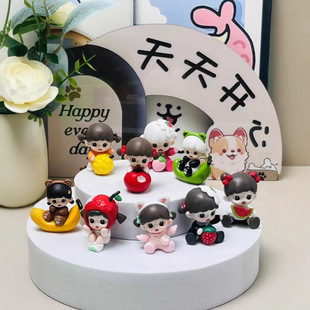 Guoguo Sister's Cute Little Fruit-Loving Series Watermelon DIY Doll Accessories Mini Ornaments Pvc Material Wholesale