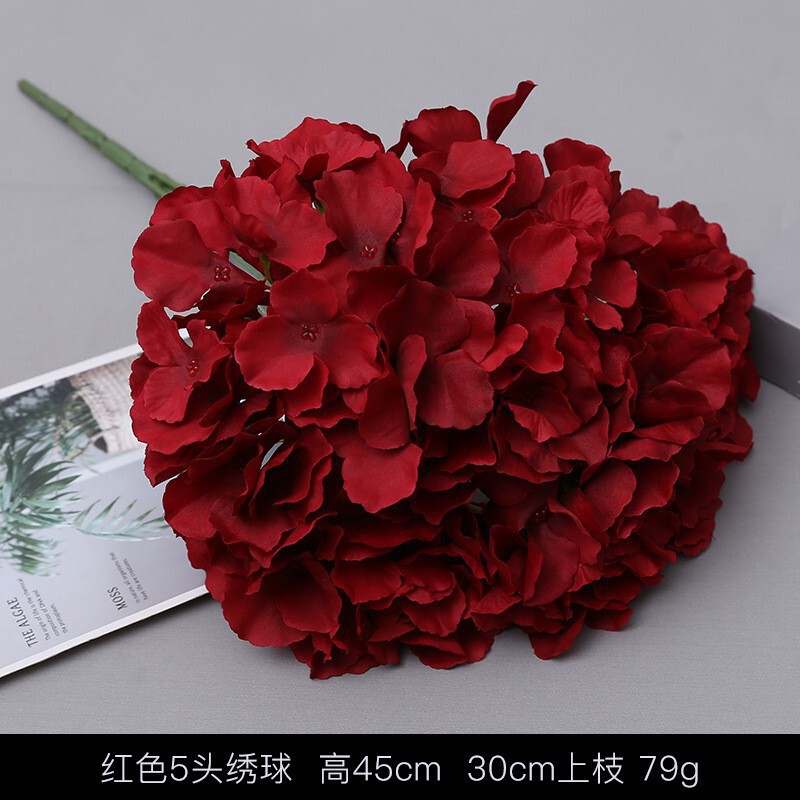 红色仿真花婚礼婚庆场地场景布置道具仿真花束花艺装饰花假花批发|undefined