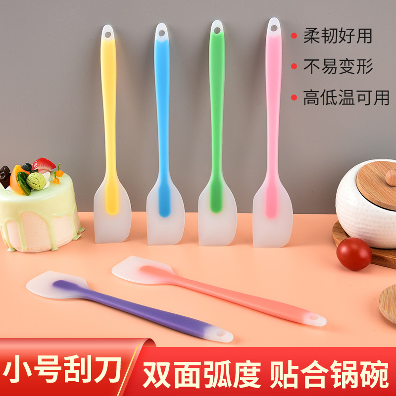 Semi-Transparent Silicone Spatula Small Cream Cake Spatula Food-Grade Baking Tool Scraper Knife Food-Grade Silicone