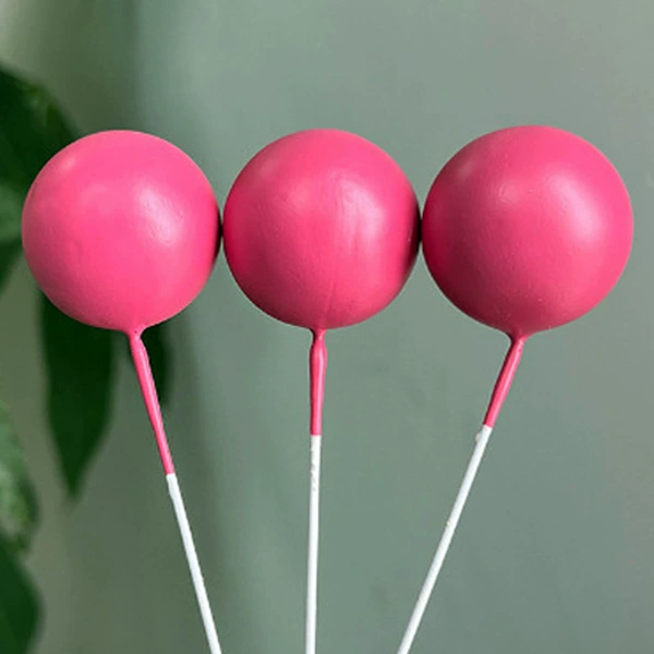 Cake decoration balls - rose red