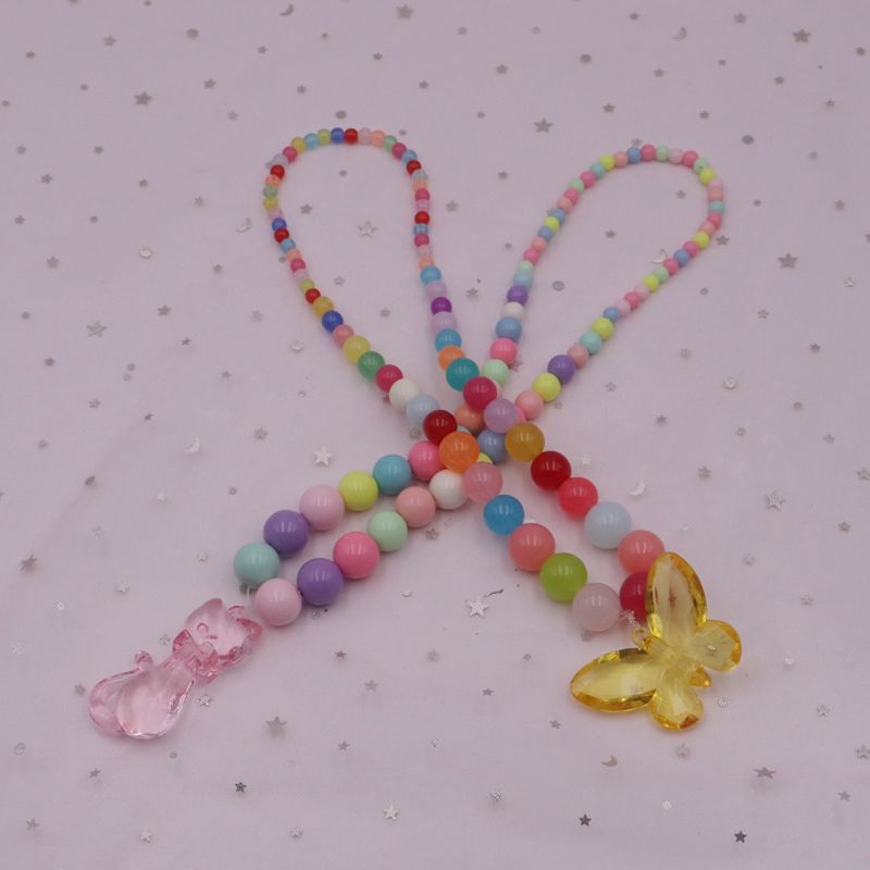 Children's beaded toy girl educational wear beads diy handmade material package bracelet necklace jewelry gift