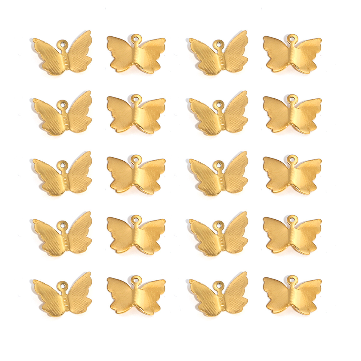 Chapado en vacío de acero inoxidable oro mariposa colgante accesorios la joyería DIY collar pulsera haciendo