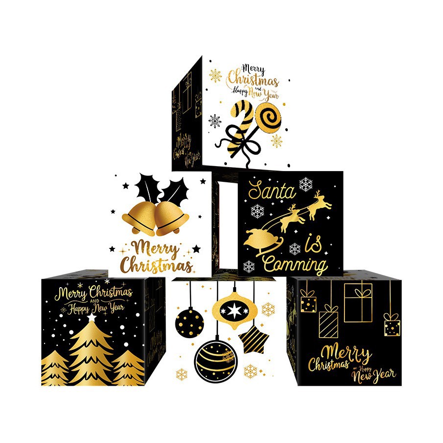 Nueva decoración navideña transfronteriza, caja de regalo de tela colgante de marco colgante de Navidad, centro comercial, decoración de la escena del hotel, vestido