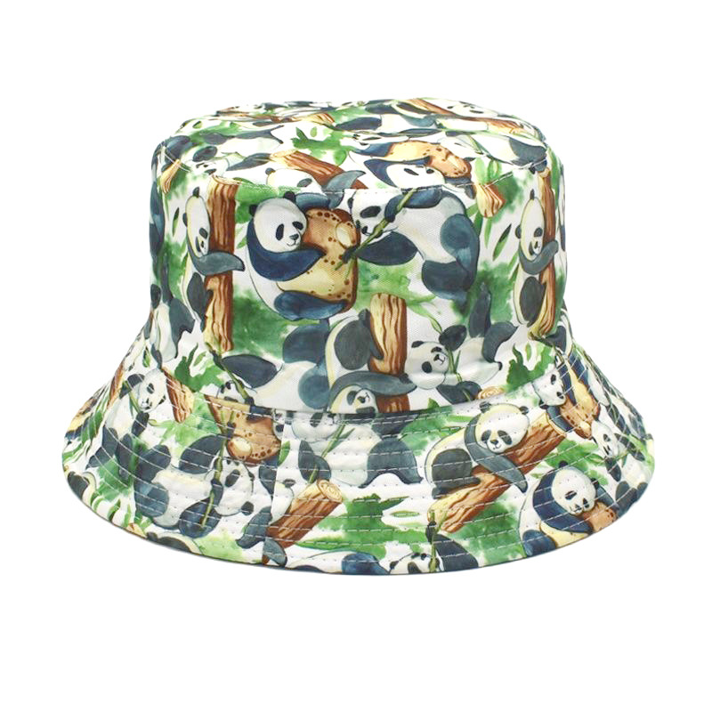 Frau Mode Blume Drucken Breite Traufen Bucket Hat display picture 6