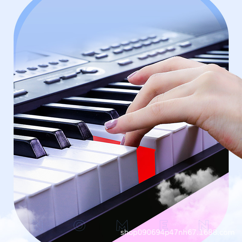 Teclado electrónico Beiduo Chen para adultos, niños, profesores de jardín de infantes, principiantes, piano de 61 teclas de nivel básico, teclado de enseñanza profesional multifuncional.