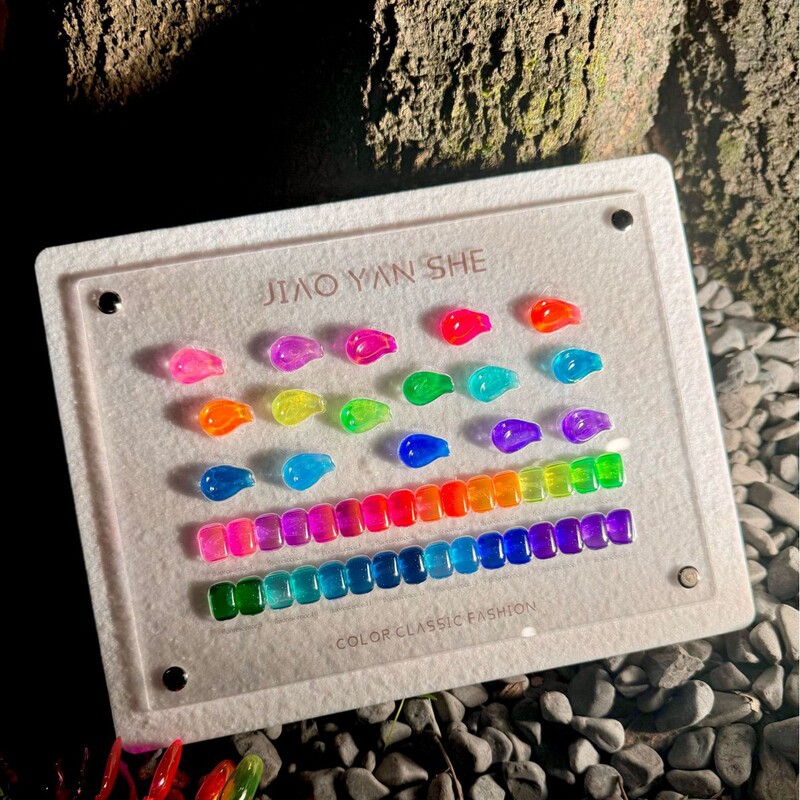 One color one filing glue research society 16 color rainbow sugar ice transparent glass glue nail oil glue suit 24 years new factory batch