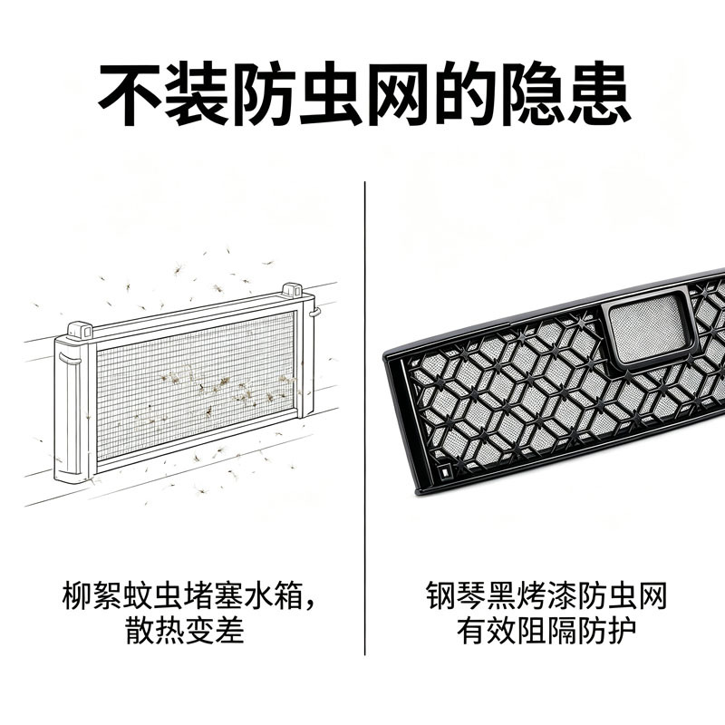 Suitable for Leapmotor D99 car, detachable front grille insect-proof net with snap-on design, specialized modification decorative strip accessory