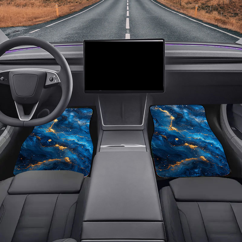 Temu Hot-Selling Universal Car Printed Floor Mats 7-Piece Set, Car-Specific Cup Mats 2-Piece Set, Jit One-Piece Drop Shipping