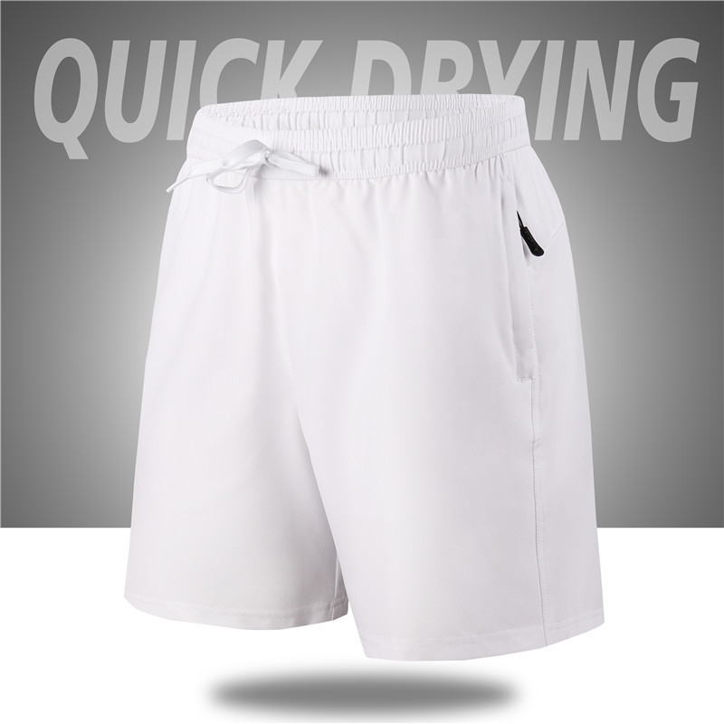 Pantalones cortos deportivos casuales para hombres, pantalones de playa de acondicionamiento rápido y secos, pantalones de hielo largos y sueltos.