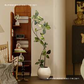 室内高端轻假树装饰摆件落地榕侘寂植物奢孟加拉盆栽仿生仿真绿植