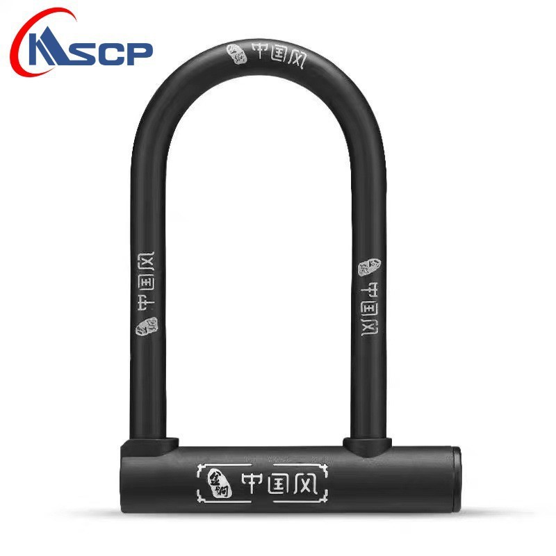Cerradura de bicicleta tarjeta dorada 607 bicicleta u-lock antirrobo bicicleta de montaña portátil cerradura fija de equitación