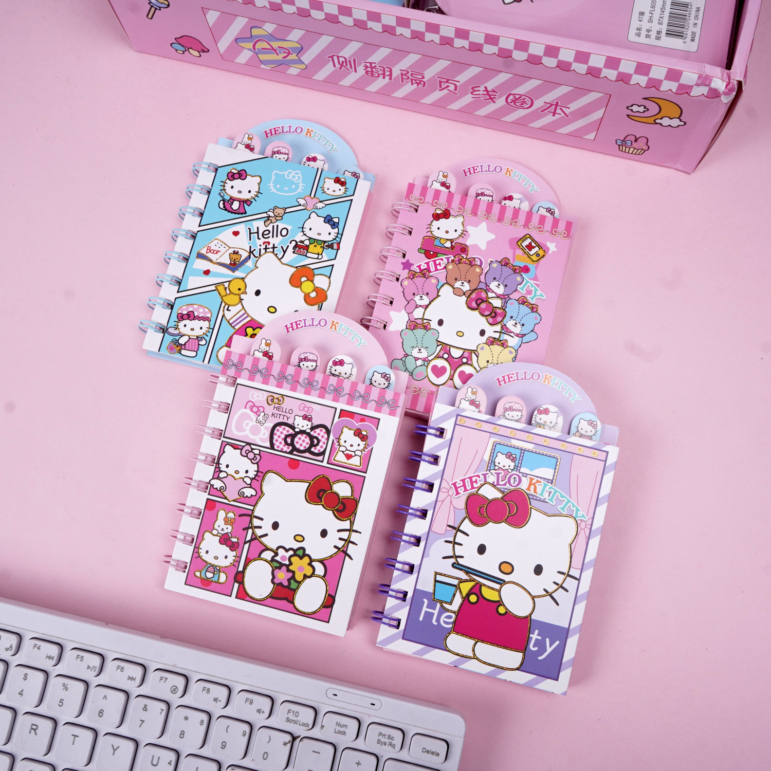 Rabbu A7 libro de bobina de flip-up lindo estudiante portátil cuaderno de mano horizontal cuaderno portátil para estudiantes de primaria