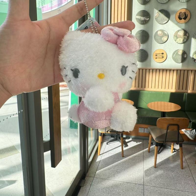 漫画アニメサンリオコーデュロイカーリーフリース KT 猫キーホルダーペンダント人形女の子バックパックペンダント|undefined