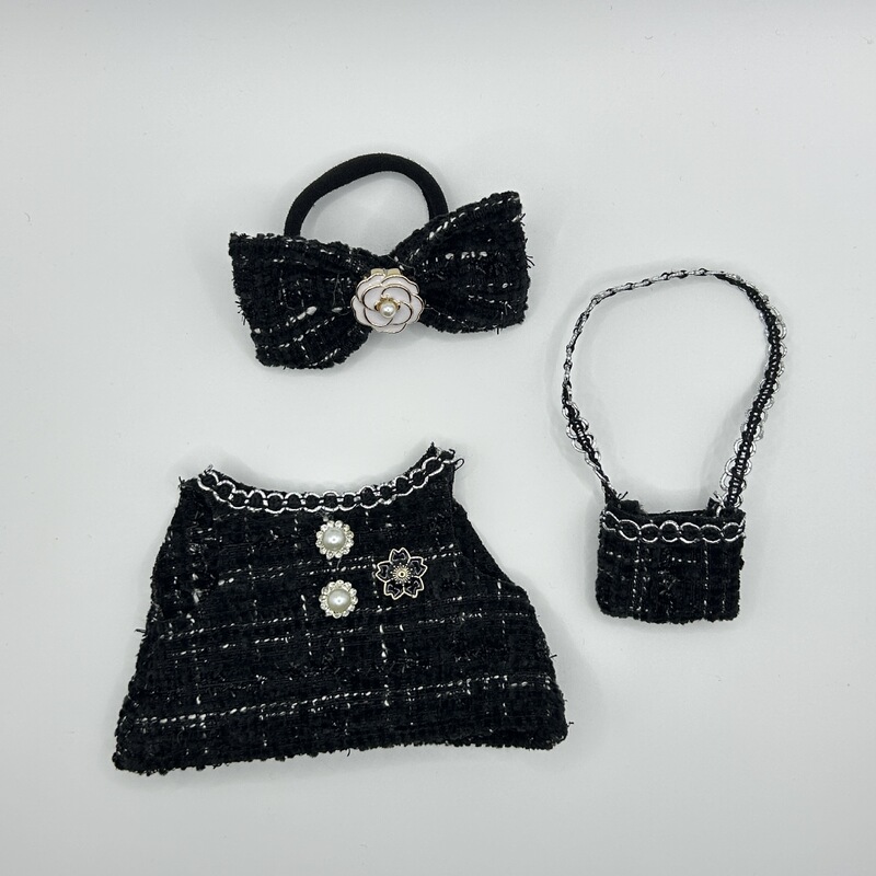 labubu一代可穿娃衣拉布布17cm公仔可爱换装休闲套装裙子衣服|undefined