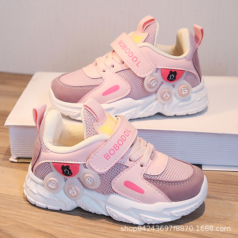 Zapatos para Niñas y Niños, Primavera-Otoño 2025, Nuevo Estilo, Zapatillas Versátiles para Niñas Pequeñas y Bebés con Velcro, Transpirables y Modernas
