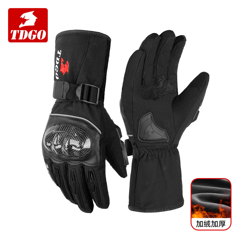 Guantes de motocicleta para hombres, guantes de motocicleta de invierno impermeables, guantes de esquí calientes a prueba de caídas y frío
