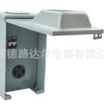 美式房车充电桩NEMA TT-30R 户外金属外壳充电接头 易开孔