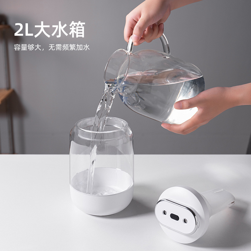 新款双喷大容量加湿器家用卧室氛围灯大雾量静音喷雾器usb净化器|undefined