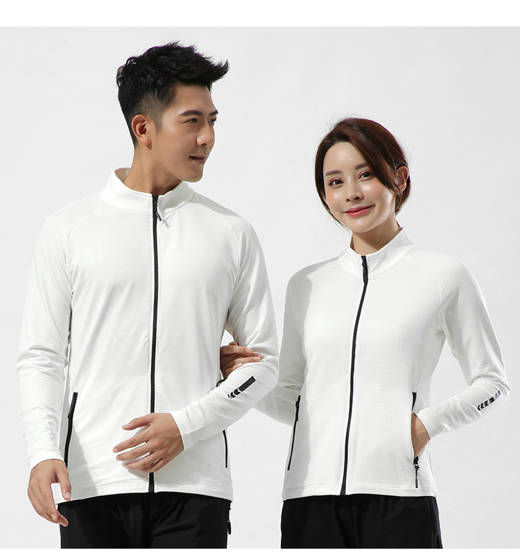 Giacca unisex con colletto rialzato ad asciugatura rapida – Abbigliamento sportivo leggero e traspirante per sport all'aria aperta – Top traspirante ad alte prestazioni per coppie e squadre_voghion.com