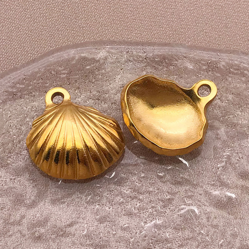 电镀金色不锈钢吊坠海洋系列海螺海星小挂件diy手链项链饰品配件|undefined