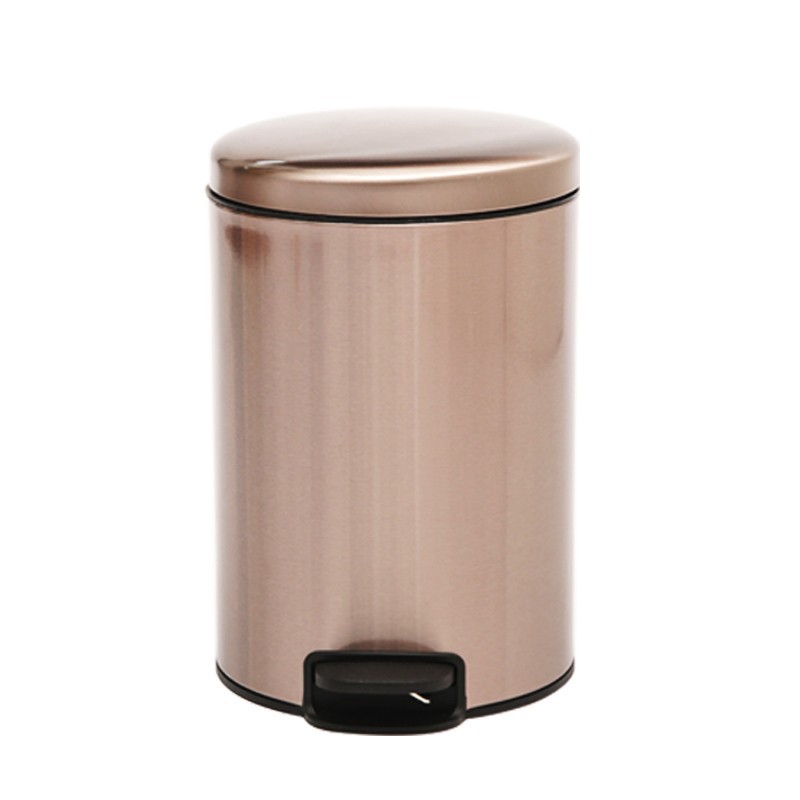 Basura de acero inoxidable con tapa pedal hogar Europea creativa cocina sala de estar baño desodorante inodoro pedal tipo