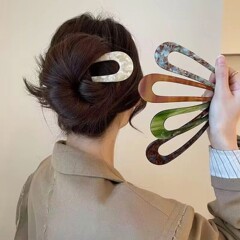 新しいファッションの優雅な中国風の酢酸u型のかんざしの気質