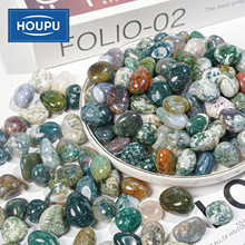 厂家直供天然水草玛瑙滚石15-20mm原石打磨香薰石家居装饰鱼缸石