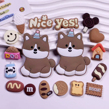 手工diy生日帽子小狗软胶装饰贴洞洞拖鞋扣手机壳杯子笔记本收纳