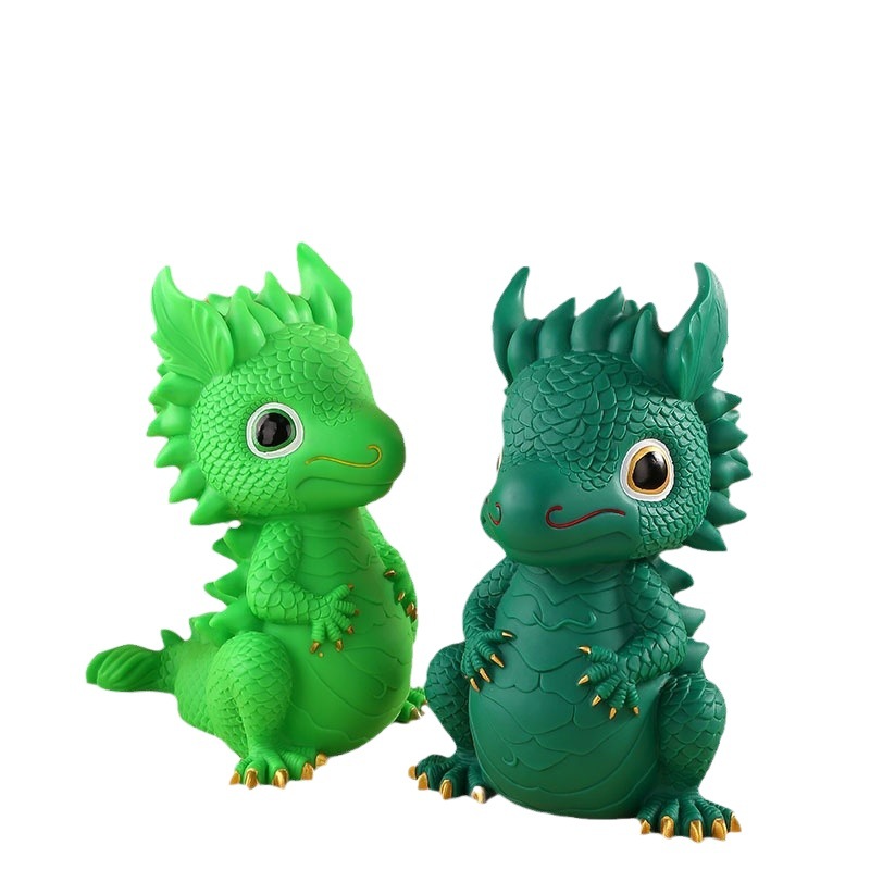 2024 dibujos animados dragón año alcancía niños lindo Zodiaco dragón vinilo hucha decoración creativa regalo de Año Nuevo