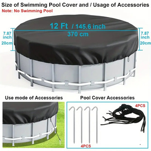 Outdoor Swimming Pool Cover Cloth Children's Trampoline Cover Pet Swimming Pool Cover Sun Protection and Rain Protection Cover