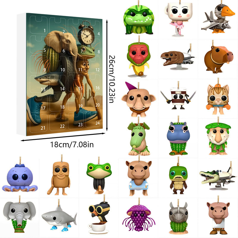 クロスボーダー Tung Tung Tung Sahur 山と海の経典 ブラインドボックス 奇妙な小動物 2D アクリル フラット ペンダント|undefined