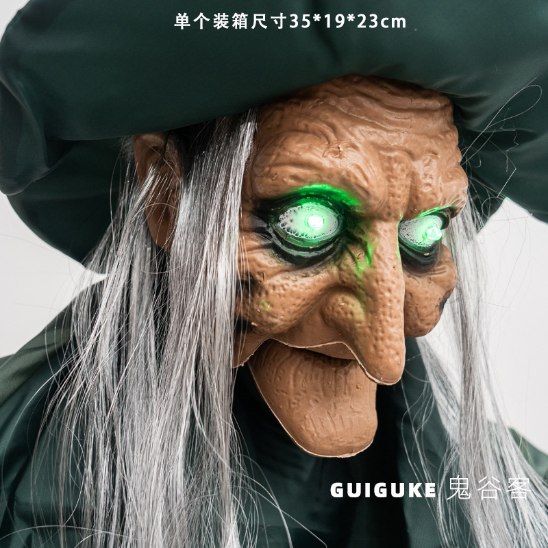 ハロウィーン越境音控巫婆吊鬼密室鬼屋感応発声発光魔女掛鬼装飾品ストラップ|undefined