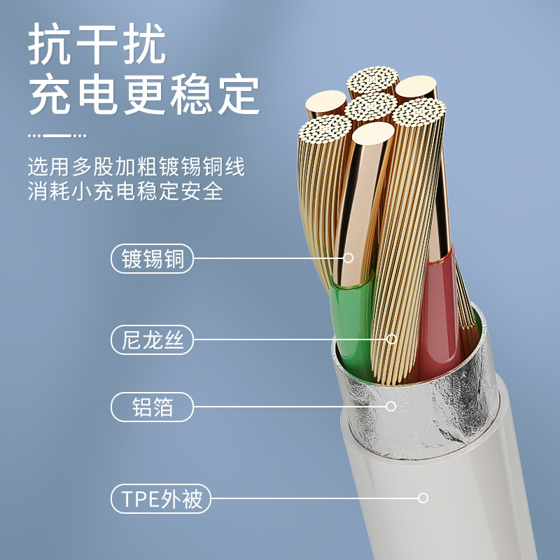 6a急速充電ケーブルは華為粟充電ケーブルtype-c安卓リンゴ超急速充電ケーブルを適用する|undefined