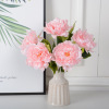 Simulation flower 5 heads of noble concubine peony fake flowers home decoration flower wedding venue arrangement silk flower wholesale cross -border