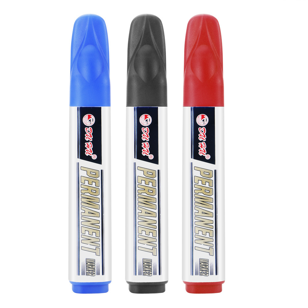 Transfronterizos calientes de tres colores de gran cabeza de marcado de secado rápido caja impermeable de gran capacidad de aceite de cabeza plana marcado al por mayor