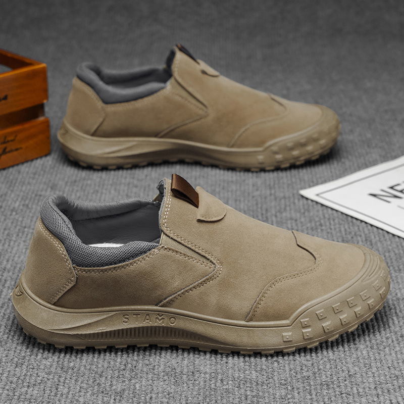 2025 Summer Popular Low-Top Waterproof Leather Boots for Men, Outdoor Wear-Resistant Casual Work Shoes, Labor Protection Shoes, Men's Shoes