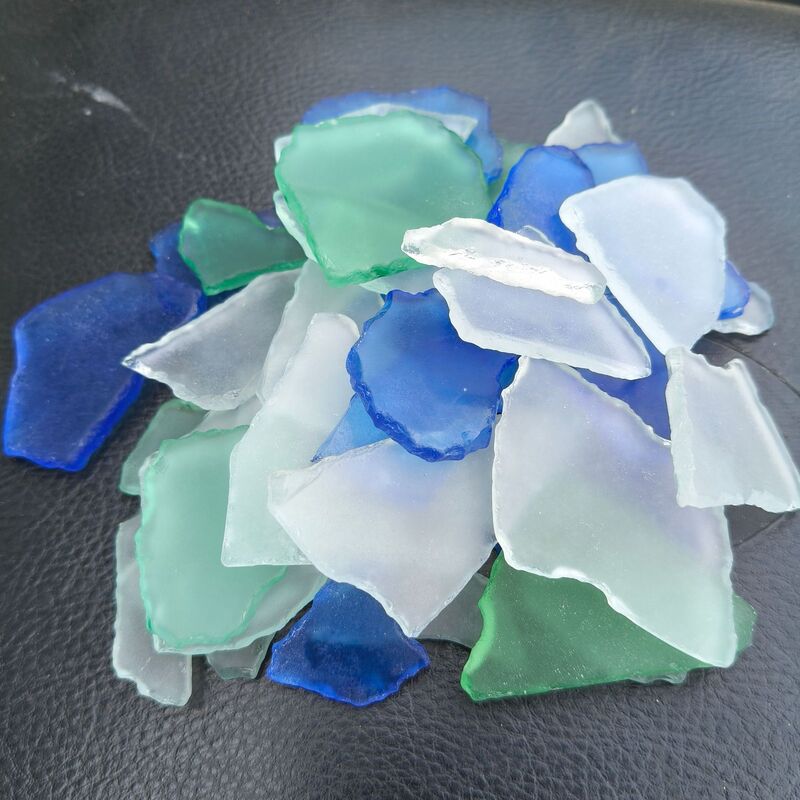 Sea glass flake Sea glass macadam stone flake ground glass handmade DIY Sea glass flake Sea glass macadam stone flake ground glass handmade DIY