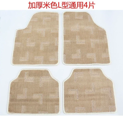for cleaning, anti-slip, anti-dirt, easy to, Ayaqaltılar (Kovriklər) - thickened-beige-l-shaped-universal-4-piece-set
