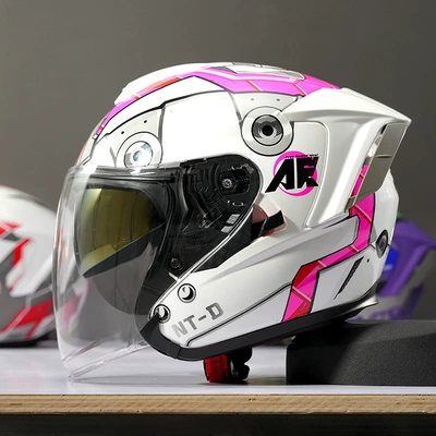 Motosiklet kaskı (dəbilqə) — Certified All-Season Safety Helmet - r05-mecha-powder-s-code