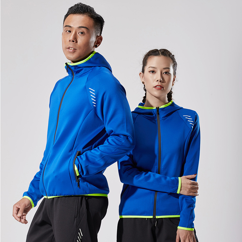 Completo sportivo unisex ad asciugatura rapida con cappuccio: giacca e pantaloni da corsa leggeri per uomo e donna (nero, rosso, verde, blu)_voghion.com