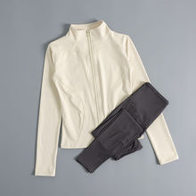 立领服女秋冬专业晨跑步运动套装瑜伽服秋冬2024新款骑行户外批发