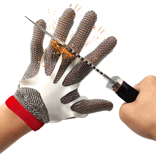 DURADARE Dou Dao Xia 5101 Stainless Steel Ring Anti-Cut Gloves Slaughter Meat Fish Cutting Protective Dou Dao Safety