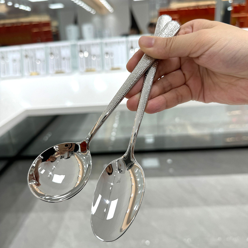 メーカー卸売り優雅304ステンレス食器家庭用レストランハンマー模様高級感ステーキナイフスプーンフォーク|undefined