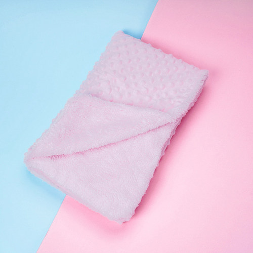 Cross-border double-layer velvet blanket baby lamb wool wrap blanket spring and autumn cover blanket wrap towel newborn wrap baby compression bubble children's blanket
