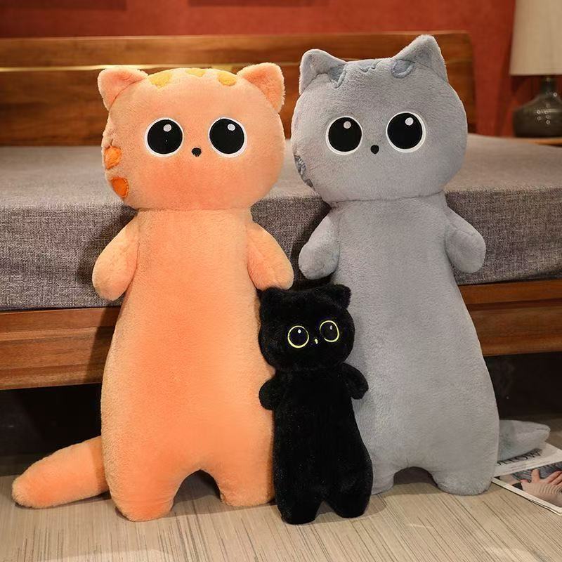 かわいい大きな目の猫ロング人形ぬいぐるみ睡眠ベッド枕布人形誕生日ギフト女性のための|undefined