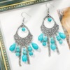 Ethnic earrings, turquoise retro set, Amazon, ethnic style, European style, boho style