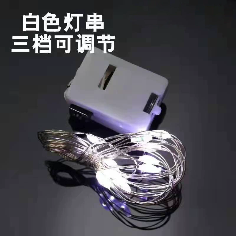 LED copper wire fairy lights, 3‑mode adjustable, warm/multi colors, AG13/LR44 battery