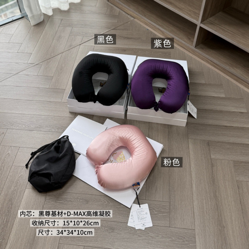 真丝U型枕旅行办公室飞机车用枕头便携式连帽颈椎护颈美容趴枕
