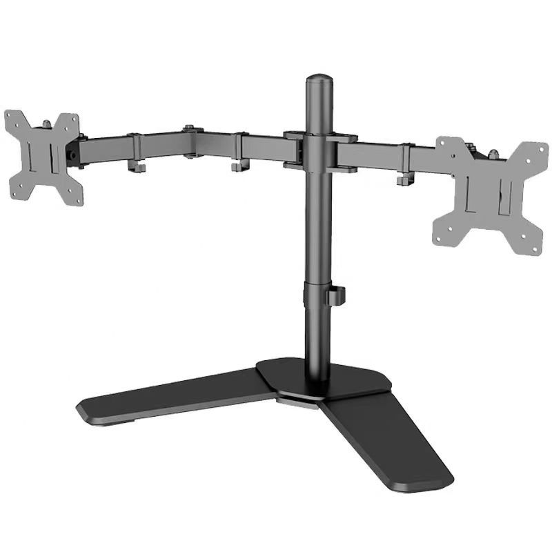 Soporte de pantalla 14 - 27 soporte de computadora móvil multi-aplicación de doble pantalla de rotación libre soporte de escritorio