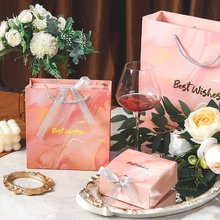 闻派复古质感高级礼盒包装盒鎏金精美感送男女生日礼物空盒手提袋